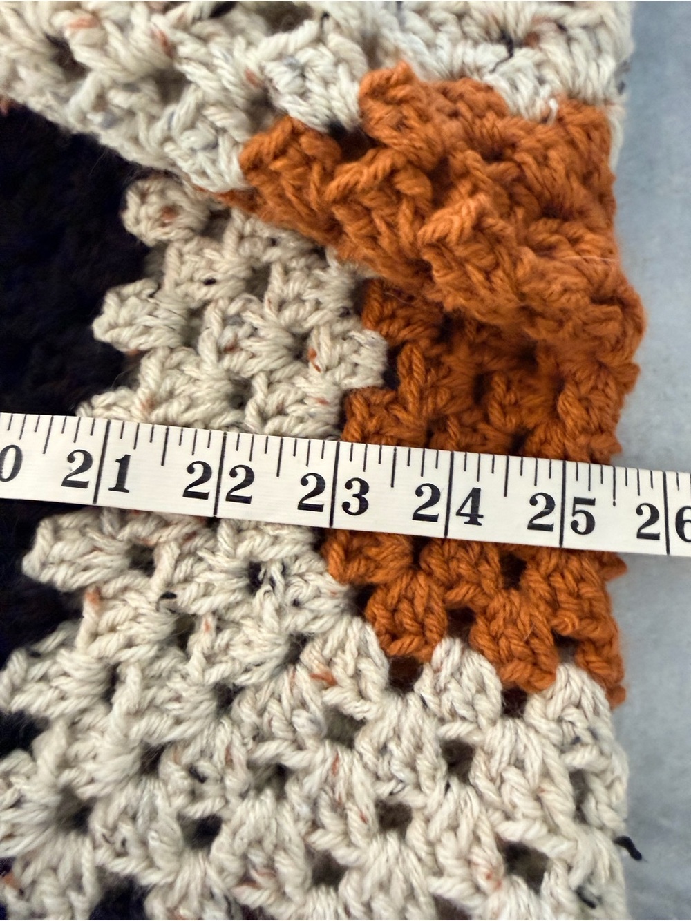 Handmade Crochet Granny Square One Size Cozy Cardigan Boho Chunky Knit Sweater - Picture 8 of 9